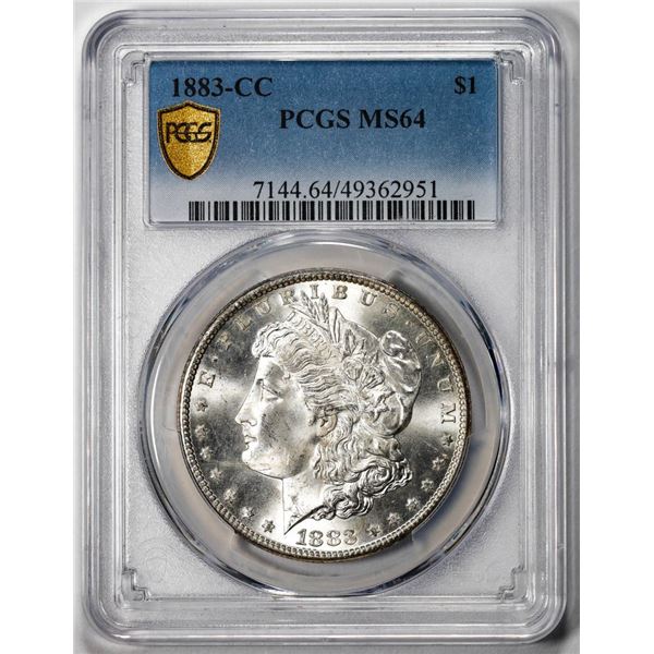 1883-CC $1 Morgan Silver Dollar Coin PCGS MS64