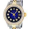 Image 1 : Rolex Ladies Two Tone Blue Vignette Diamond Datejust Wristwatch