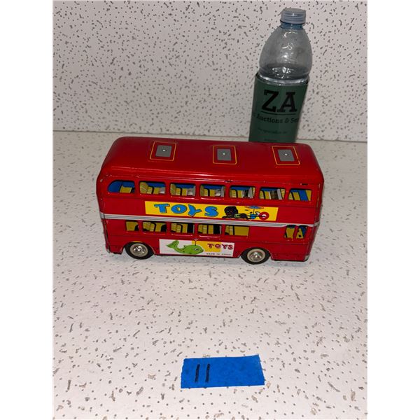 Vintage Tin Double deck Bus
