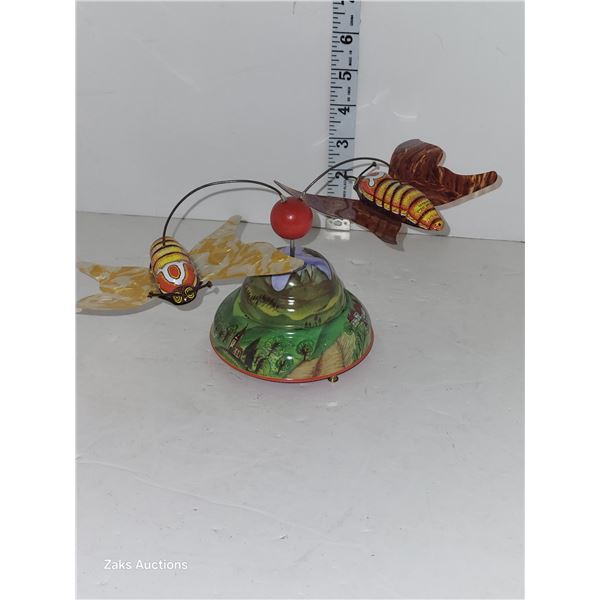 Vintage wind up Butterfly Tin Toy
