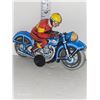 Image 1 : Wilesco Blue Motorcycle Tin Toy