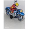 Image 2 : Wilesco Blue Motorcycle Tin Toy