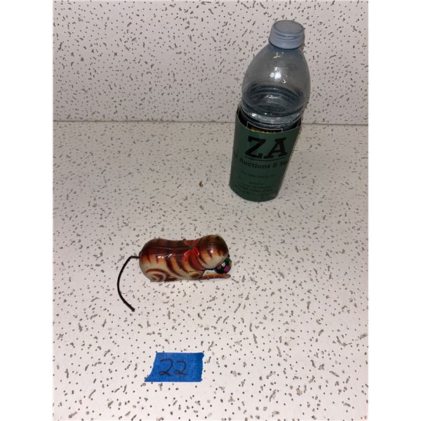 Wind up Tin Cat with Ball