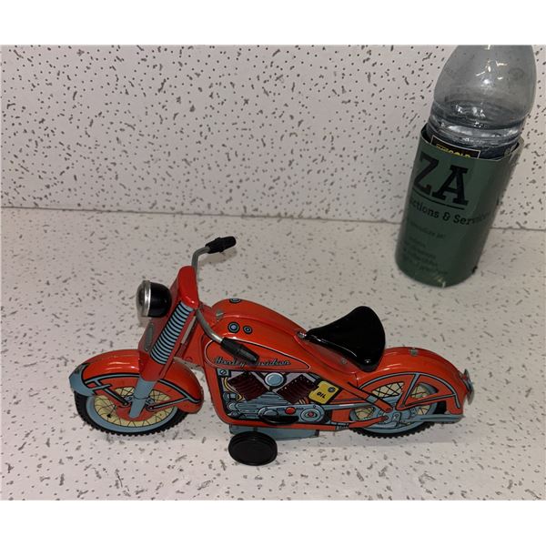 Vintage Tin Litho Harley Davidson Motorcycle Friction Racer