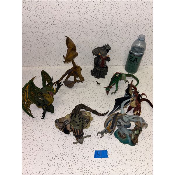 7 Detailed Molded Fantasy Dragons