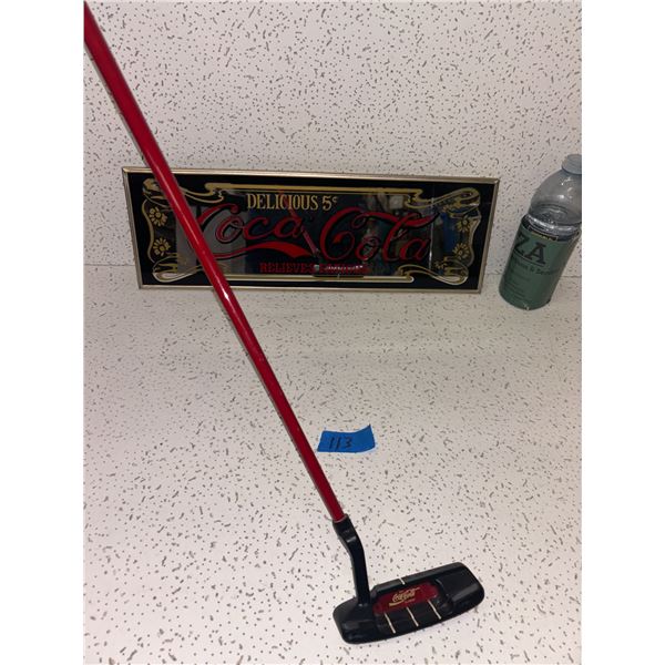 Vintage CocaCola Display Sign and Putter