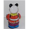 Image 3 : Vintage Amusing Gay Tin Wind-up Panda Bear Drummer with Key (Like new in Box)