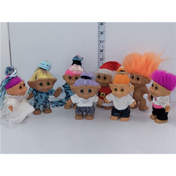 Vintage 8 Trolls Labelled