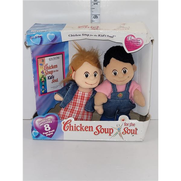 Vintage 2000 Irwin Chicken Soup Plush Friends Dollset & Mini Book (New in Box)