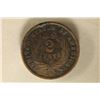 Image 2 : 1866 US TWO CENT PIECE IN HARD PLASTIC CASE