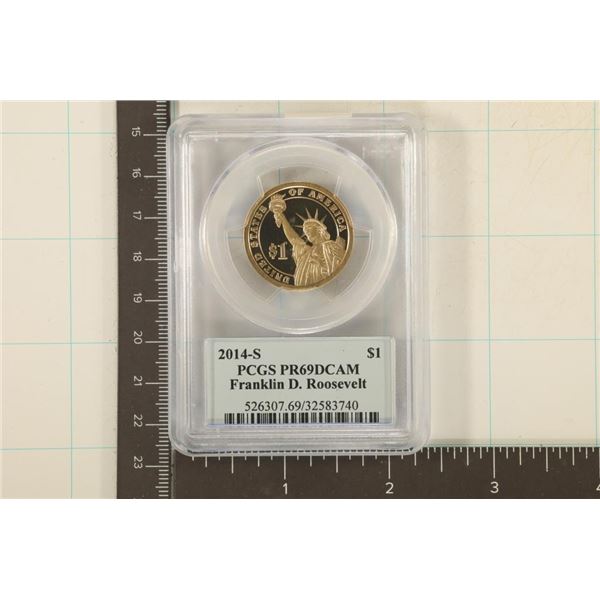 2014-S US FRANKLIN D. ROOSEVELT $1 PCGS PR69 DCAM