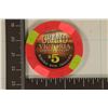 Image 1 : $5 GRAND VICTORIA CASINO CHIP RISING SUN INDIANA