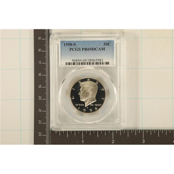 1998-S KENNEDY HALF DOLLAR PCGS PR69 DCAM