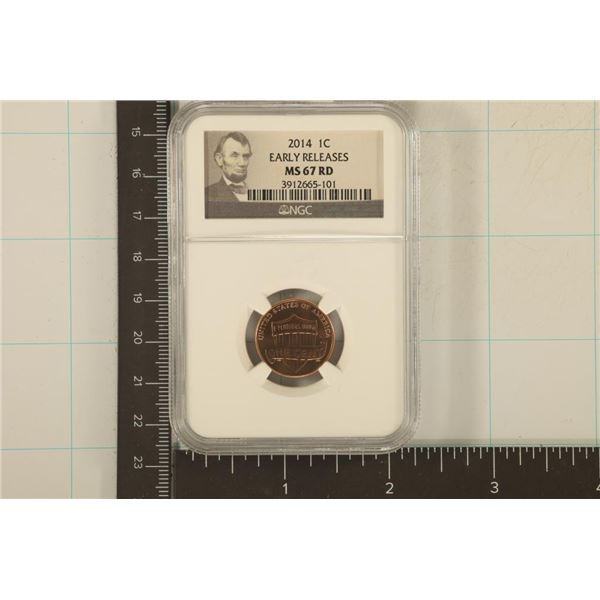 2014 LINCOLN CENT NGC MS67RD EARLY RELEASES