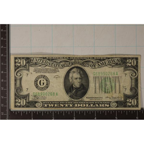 1934-A US $20 FRN GREEN SEAL