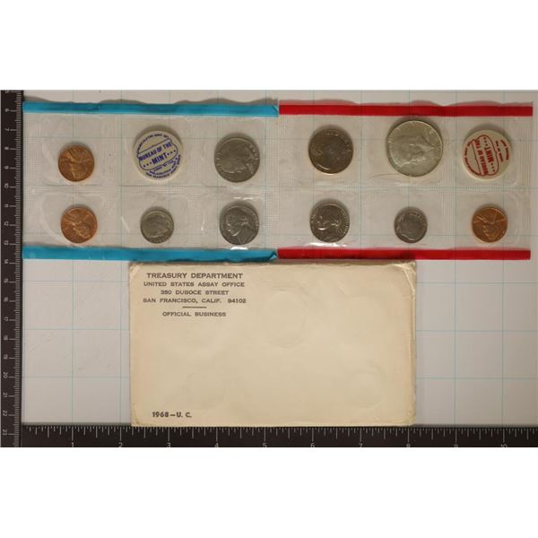 1968 US MINT SET (UNC) P/D/S (WITH ENVELOPE)