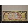 Image 1 : 2008 1 DISNEY DOLLAR CRISP UNC COLORIZED BILL