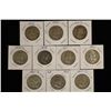 Image 1 : 10-SILVER FRANKLIN HALF DOLLARS: 1952, 2-1954-D,