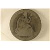 Image 1 : 1853 SILVER SEATED LIBERTY HALF DOLLAR
