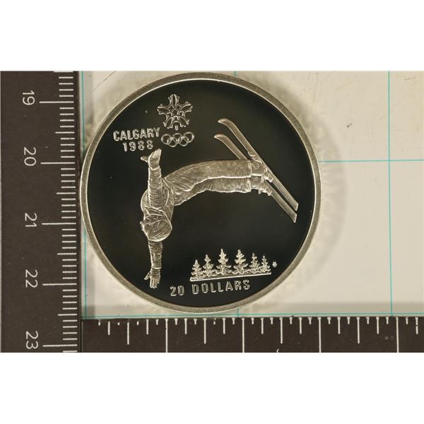 1986 CANADA SILVER PF $20 CALGARY OLYMPICS