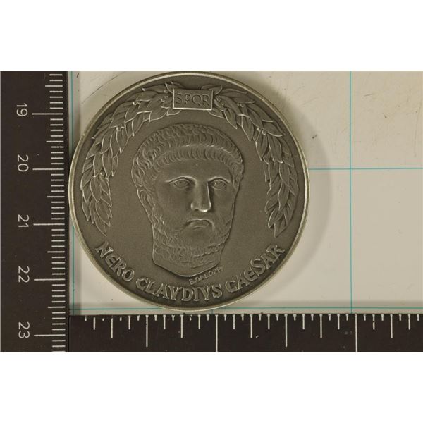 1.28 TROY OZ. STERLING SILVER CAESAR'S MEDAL