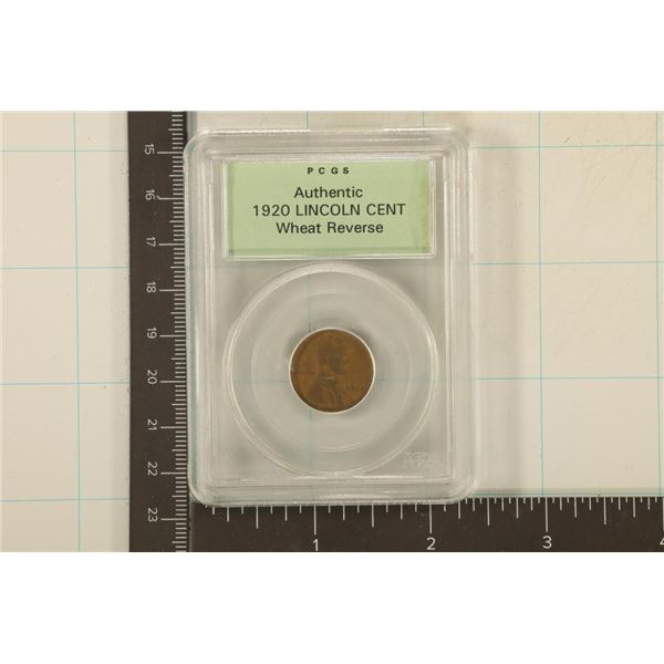 1920 LINCOLN WHEAT CENT PCGS AUTHENTIC