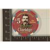 Image 1 : $5 CLARIDGE ATLANTIC CITY CASINO CHIP