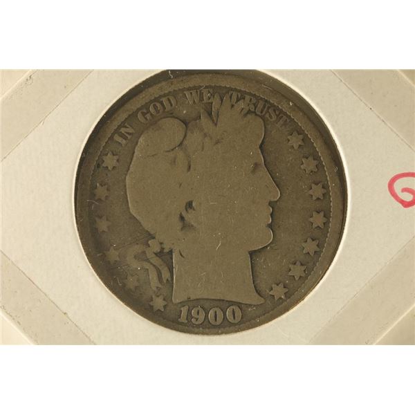 1900 SILVER BARBER HALF DOLLAR
