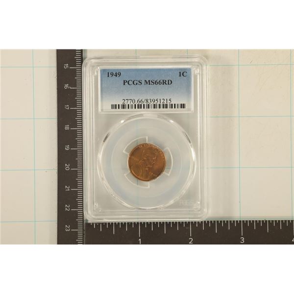1949 LINCOLN WHEAT CENT PCGS MS66RD