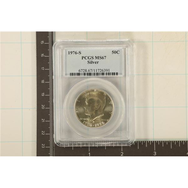 1976-S SILVER KENNEDY HALF DOLLAR PCGS MS67