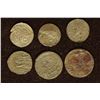 Image 1 : 6 SILVER DIME SIZED OTTOMAN EMPIRE PARA COINS: