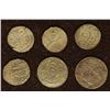 Image 2 : 6 SILVER DIME SIZED OTTOMAN EMPIRE PARA COINS: