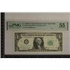 Image 1 : 1963-B US $1 FRN NEW YORK PMG 55 ABOUT UNC FR#