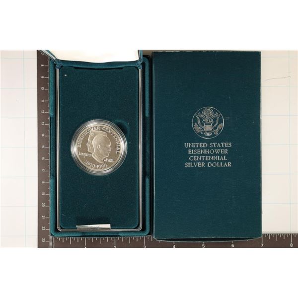 1990-P US PF SILVER DOLLAR EISENHOWER CENTENNIAL