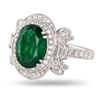 Image 3 : 2.73 ctw Emerald and 0.82 ctw Diamond Platinum Ring