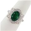 Image 4 : 2.73 ctw Emerald and 0.82 ctw Diamond Platinum Ring