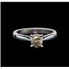 Image 2 : 14KT White Gold 0.95 ctw Oval Cut Fancy Brown Diamond Solitaire Ring