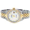 Image 5 : Rolex Mens 2T Yellow Gold And Steel White Roman Diamond Bezel Datejust Wristwatc