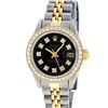 Image 2 : Rolex Ladies Quickset Two Tone 18K Yellow Gold And Steel Black Diamond Bezel 1 c