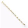 Image 4 : 14K TT Gold 3.50 ctw Round Dual Channel Set Diamond & Grooved Link Tennis Bracel