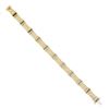 Image 6 : 14K TT Gold 3.50 ctw Round Dual Channel Set Diamond & Grooved Link Tennis Bracel