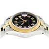 Image 8 : Rolex Ladies Quickset Two Tone Black Diamond Datejust With Oyster Band