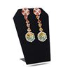 Image 3 : 14.27 ctw Multicolor Sapphire and 1.16 ctw Diamond Platinum Dangle Earrings