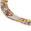 Image 3 : 105.82 ctw Multicolor Sapphire and 1.43 ctw Diamond 14K Yellow Gold Necklace