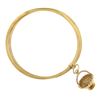 Image 1 : Vintage 18k Gold 7.75" Dual Slip On Bangle Bracelet w/ 14k Dangle Basket Charm
