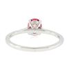 Image 7 : NEW 14K White Gold GIA Oval Orangy-Pink Padparadscha Sapphire Solitaire Ring