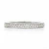 Image 4 : Classic 18k White Gold 0.15 ctw Round Pave Diamond Dual Row Wedding Band Ring