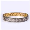 Image 4 : Vintage Indian Gold Topped Silver & Diamond Bangle