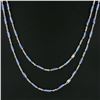 Image 4 : Judith Ripka 18K Gold Blue Topaz Faceted Tube w/ Diamond 36" Long Chain Necklace