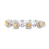 Image 1 : 5.33 ctw Diamond 14K White and Yellow Gold Bracelet